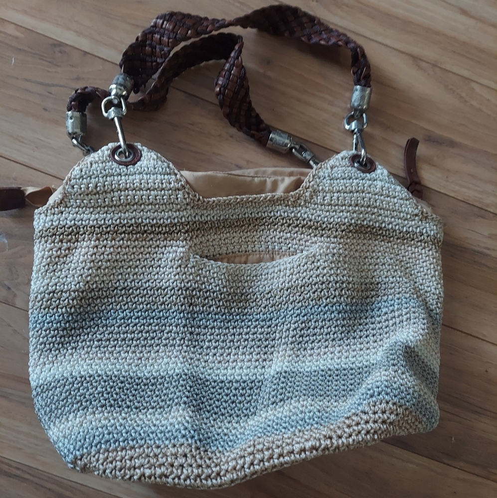 The Sak chrochet purse leather straps